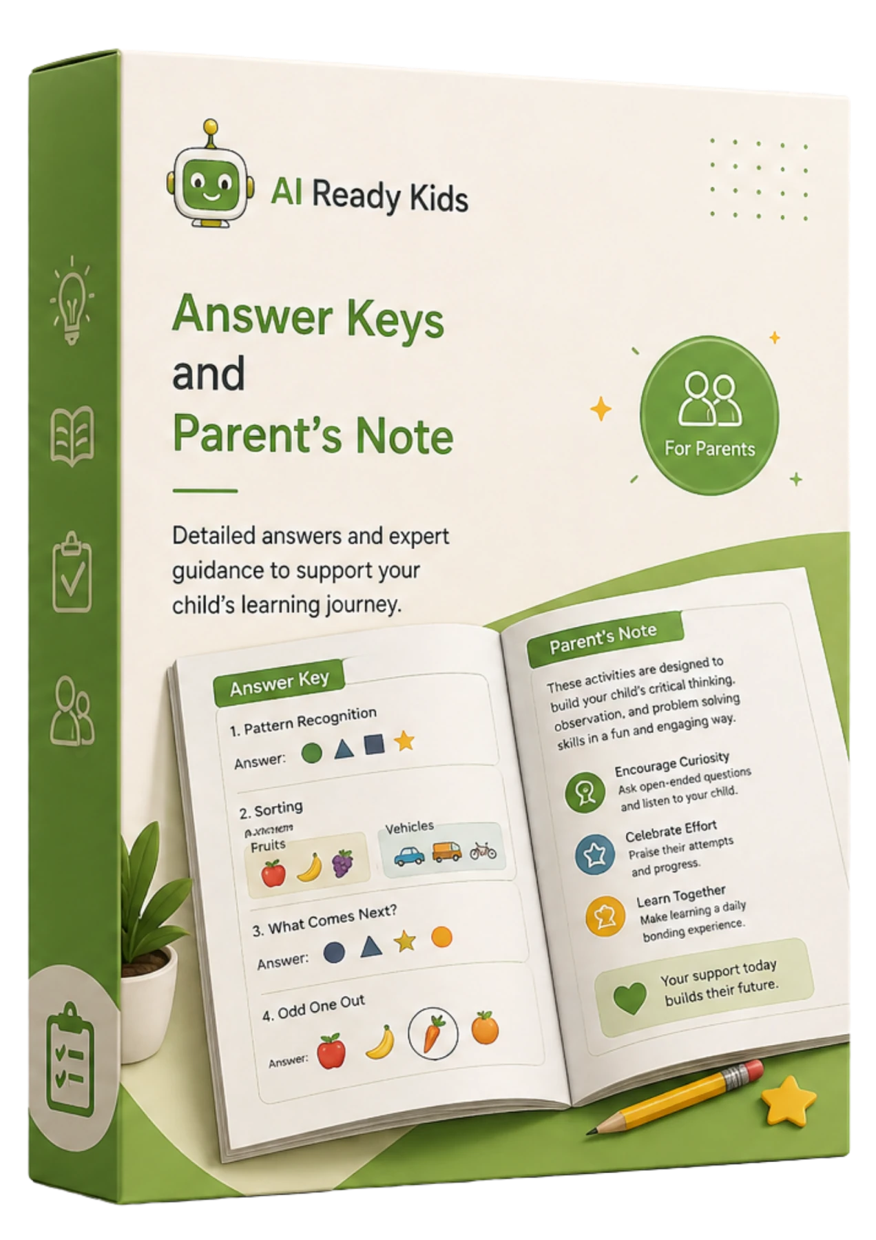 AI Ready Kids answer keys and parent notes module